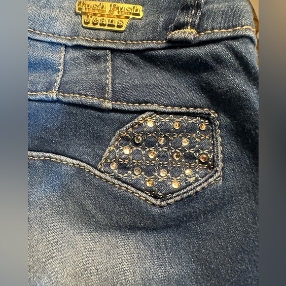 Tush Push Stretchy Denim Jeans, Junior Girls Size 7 - Picture 14 of 14